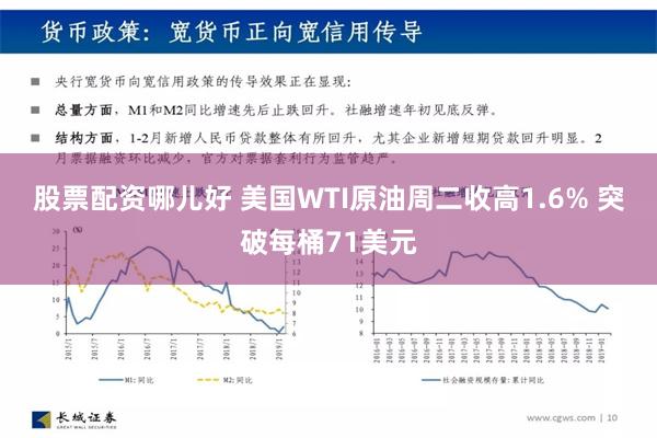 股票配资哪儿好 美国WTI原油周二收高1.6% 突破每桶71美元