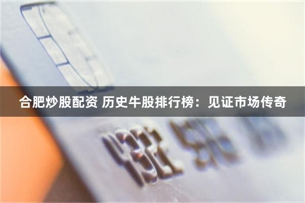 合肥炒股配资 历史牛股排行榜：见证市场传奇