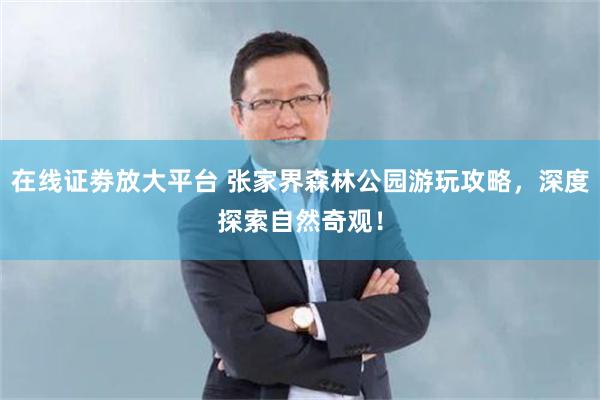 在线证劵放大平台 张家界森林公园游玩攻略，深度探索自然奇观！