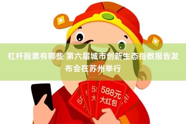 杠杆股票有哪些 第六届城市创新生态指数报告发布会在苏州举行