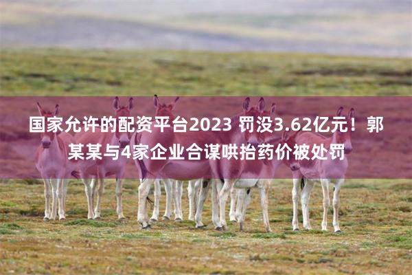 国家允许的配资平台2023 罚没3.62亿元！郭某某与4家企业合谋哄抬药价被处罚