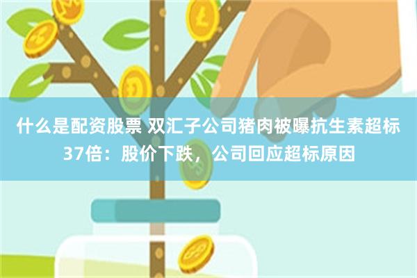 什么是配资股票 双汇子公司猪肉被曝抗生素超标37倍：股价下跌，公司回应超标原因