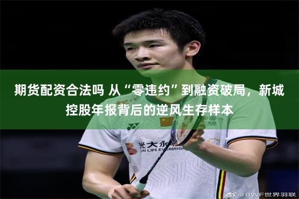 期货配资合法吗 从“零违约”到融资破局，新城控股年报背后的逆风生存样本