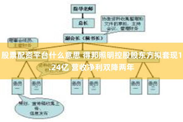 股票配资平台什么意思 得邦照明控股股东方拟套现1.24亿 营收净利双降两年