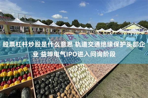 股票杠杆炒股是什么意思 轨道交通绝缘保护头部企业 益坤电气IPO进入问询阶段
