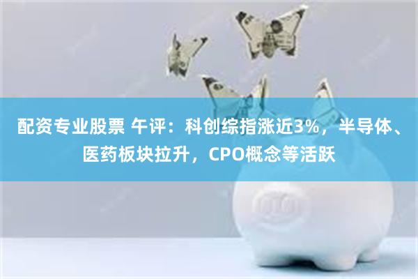配资专业股票 午评：科创综指涨近3%，半导体、医药板块拉升，CPO概念等活跃