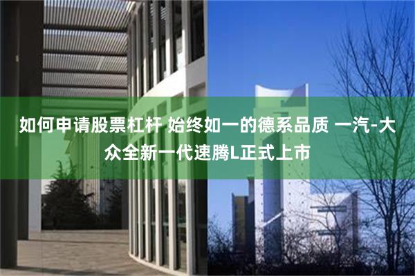 如何申请股票杠杆 始终如一的德系品质 一汽-大众全新一代速腾L正式上市