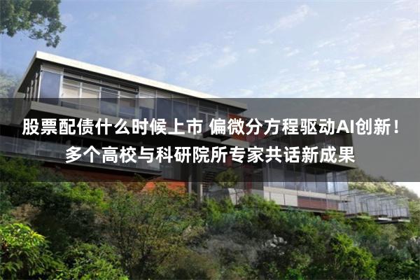 股票配债什么时候上市 偏微分方程驱动AI创新！多个高校与科研院所专家共话新成果