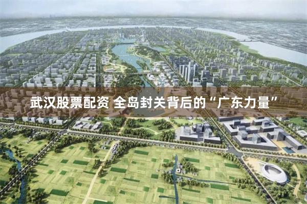 武汉股票配资 全岛封关背后的“广东力量”