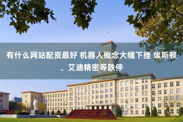 有什么网站配资最好 机器人概念大幅下挫 埃斯顿、艾迪精密等跌停