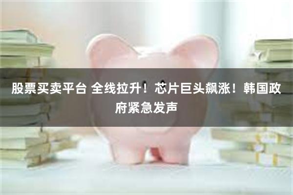 股票买卖平台 全线拉升！芯片巨头飙涨！韩国政府紧急发声