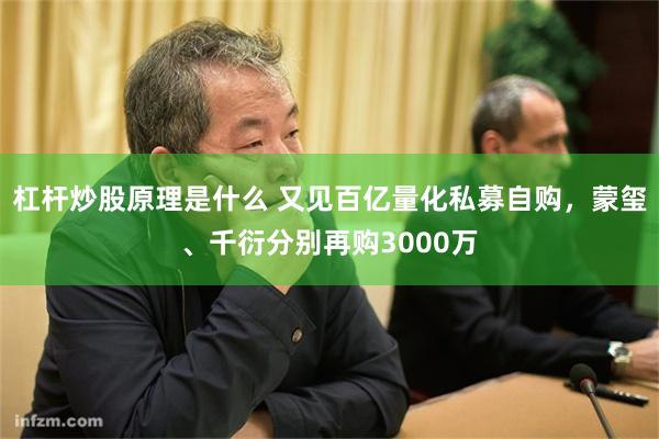 杠杆炒股原理是什么 又见百亿量化私募自购,蒙玺、千衍分别再购3000万