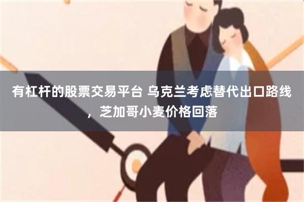 有杠杆的股票交易平台 乌克兰考虑替代出口路线，芝加哥小麦价格回落