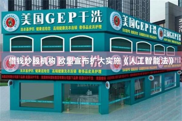借钱炒股机构 欧盟宣布扩大实施《人工智能法》