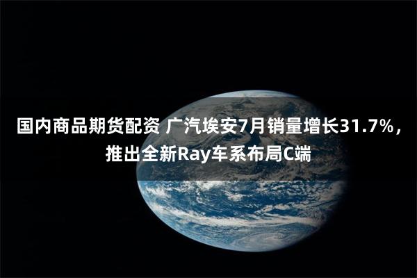 国内商品期货配资 广汽埃安7月销量增长31.7%，推出全新Ray车系布局C端