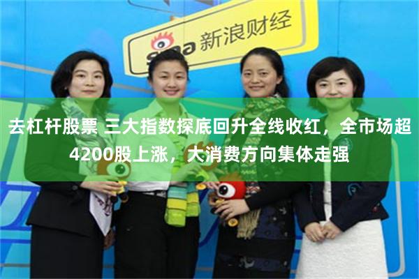 去杠杆股票 三大指数探底回升全线收红，全市场超4200股上涨，大消费方向集体走强